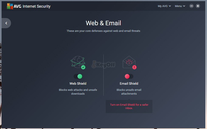 Duyệt web và mail an toàn - AVG Internet security