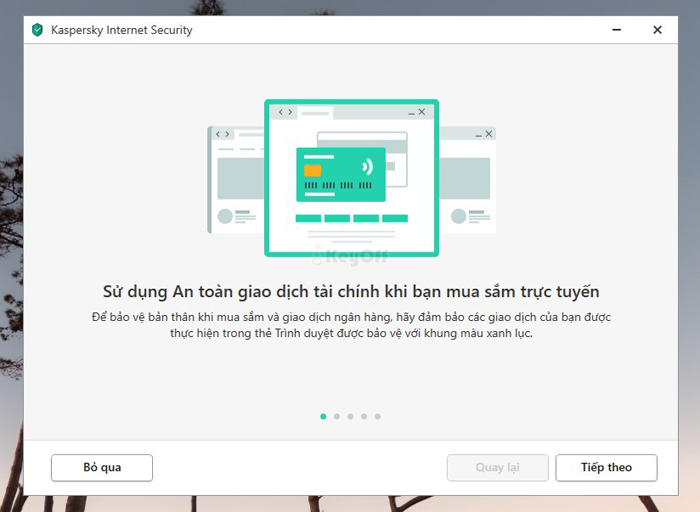 Giao dịch an toàn - Kaspersky Internet Security