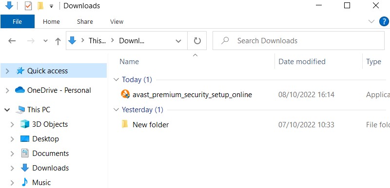 Mo file cai dat Avast Premium Security va bam ok