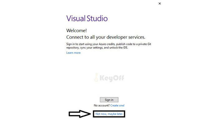 chon not now maybe late cai dat Visual Studio 2019 Enterprise