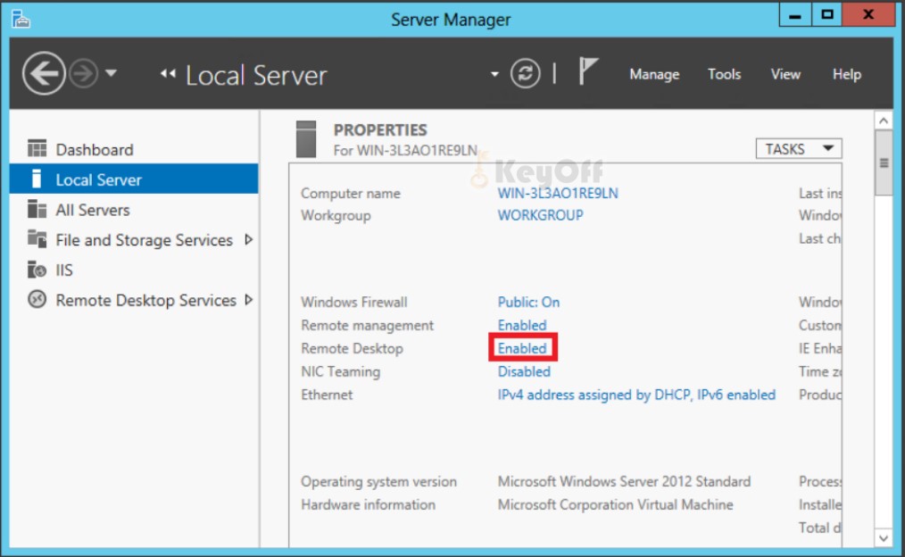 key Windows Server 2012 Remote Desktop Services 50 USER CAL 3