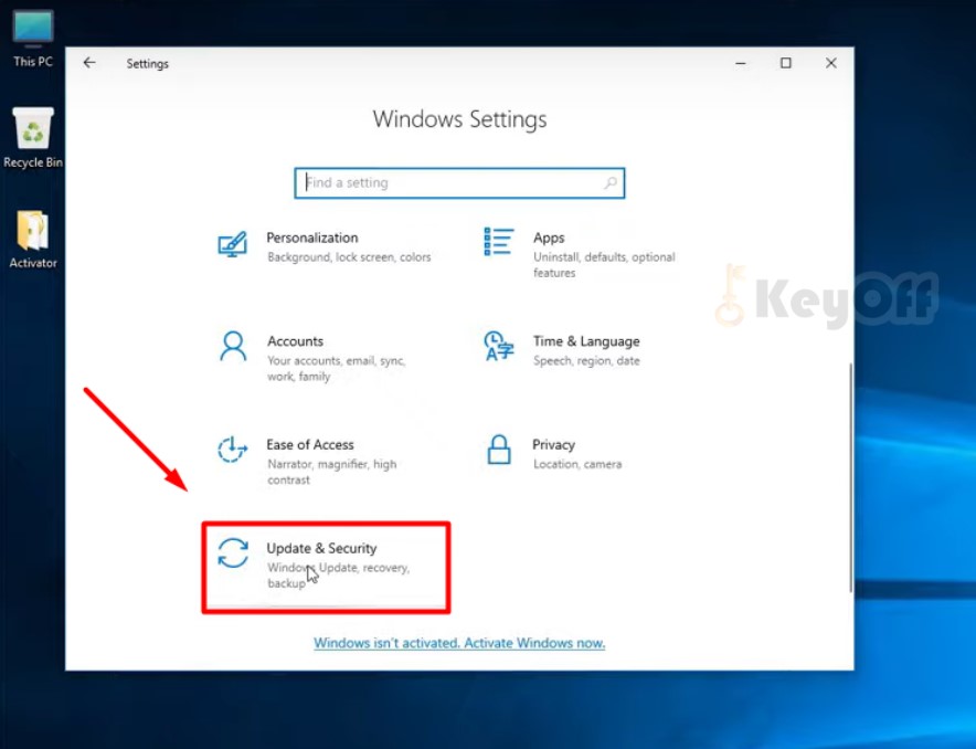 vao update and security kich hoat Windows 10 Enterprise LTSC 2019