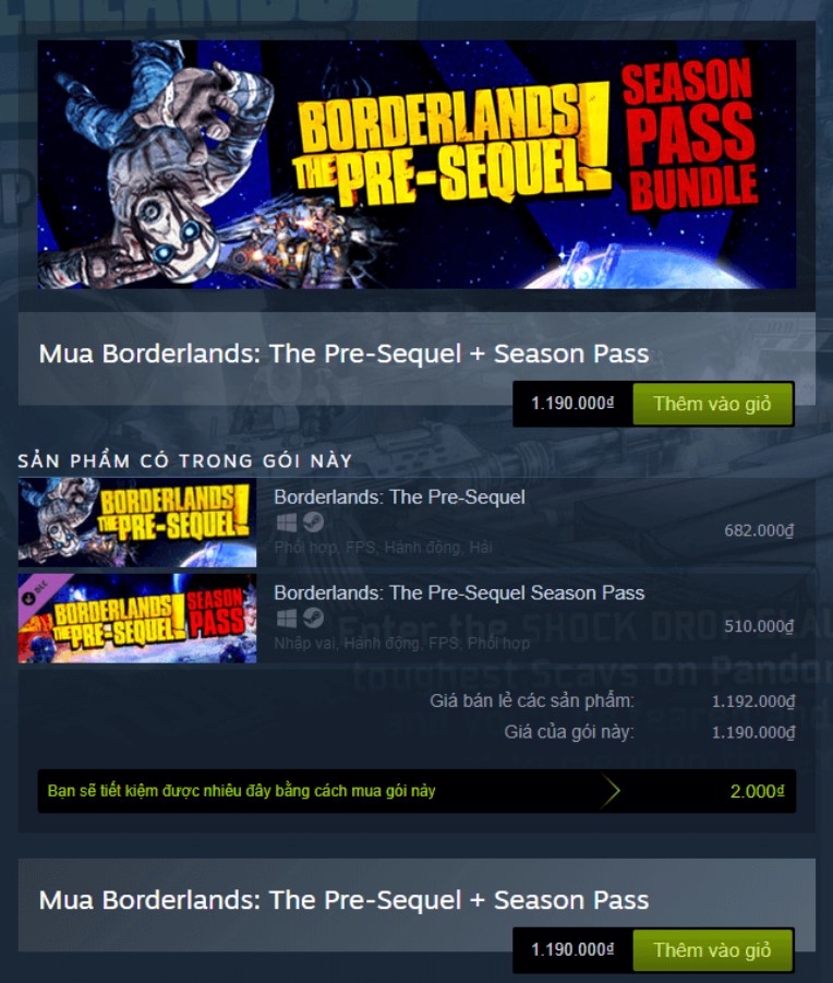 Borderlands: The Pre-Sequel + Season Pass Steam Key 1 Borderlands: The Pre-Sequel + Season Pass