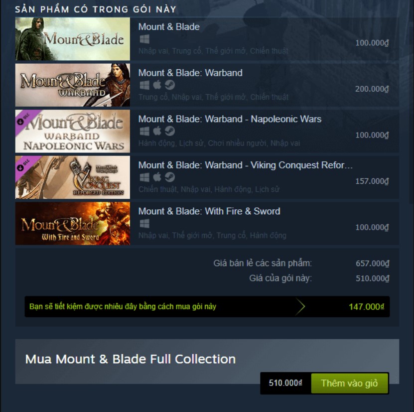 Mount & Blade Full Collection Steam Key 1 Mount & Blade Full Collection Steam Key