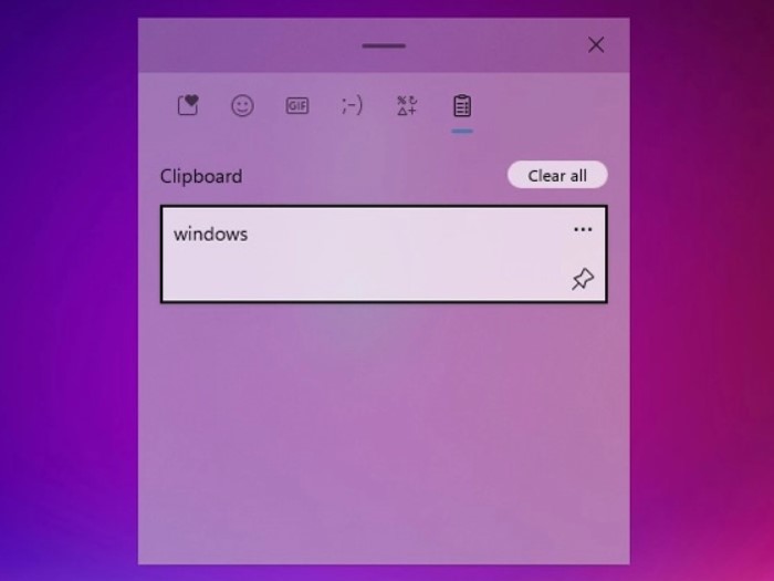 Windows Clipboard được làm mới trên Windows 11