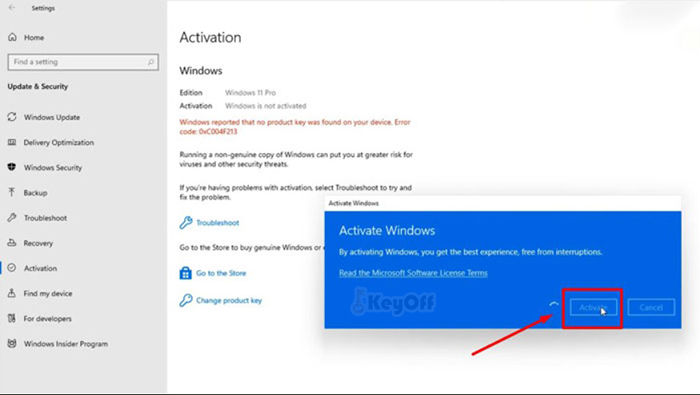 Cách nhập key và kích hoạt bản quyền Windows 11