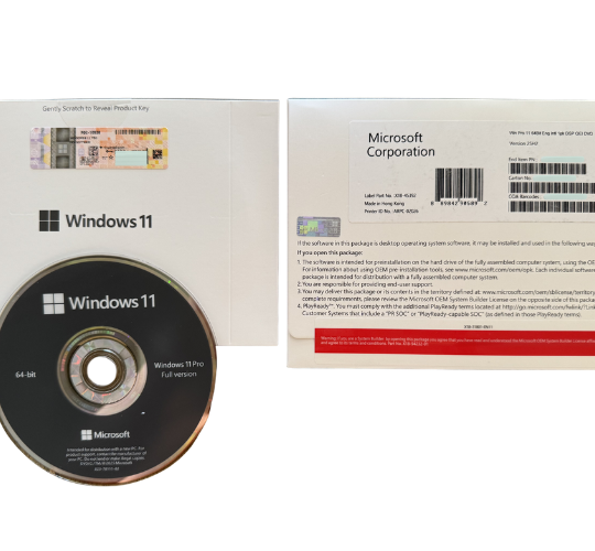 key Win 11 Pro 64Bit Engl Intl 1pk DSP OEI DVD 3