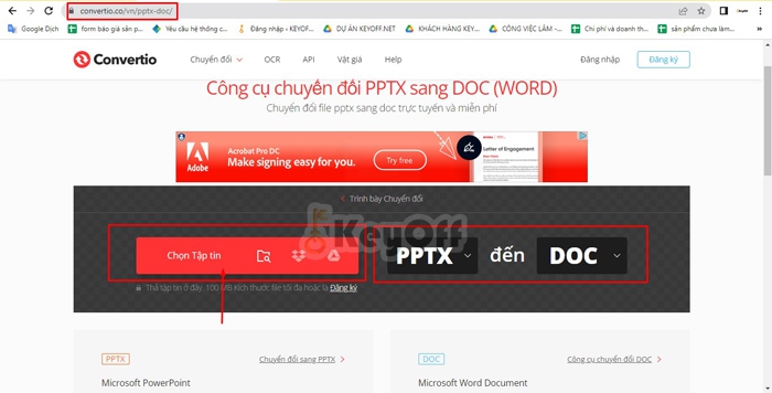 Công cụ chuyển Powerpoint sang Word online