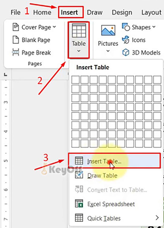 cách tạo bảng trong Word