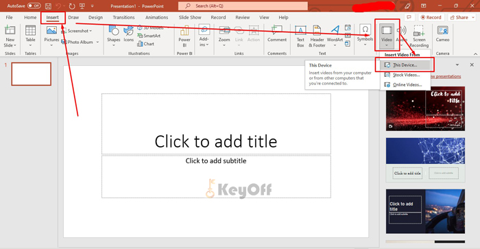 Chèn Video vào Powerpoint từ file trên máy tính