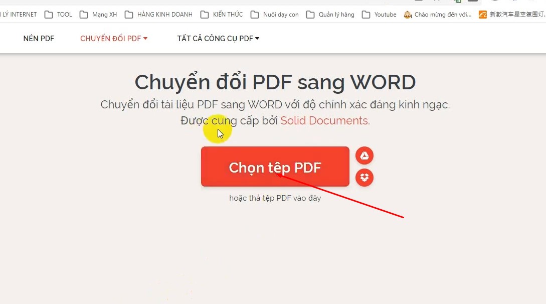 Chuyển file PDF sang Word bằng công cụ online