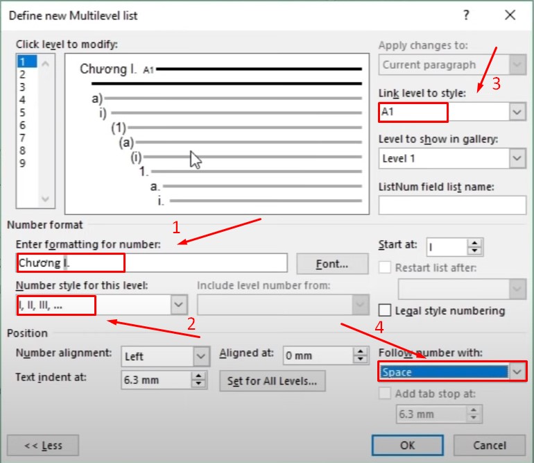 cách tạo mục lục trong Word