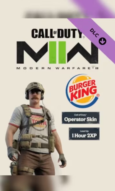 Call of Duty: Modern Warfare II - Burger King Operator Skin + 1 Hour 2XP - Call of Duty official Key - Toàn Cầu