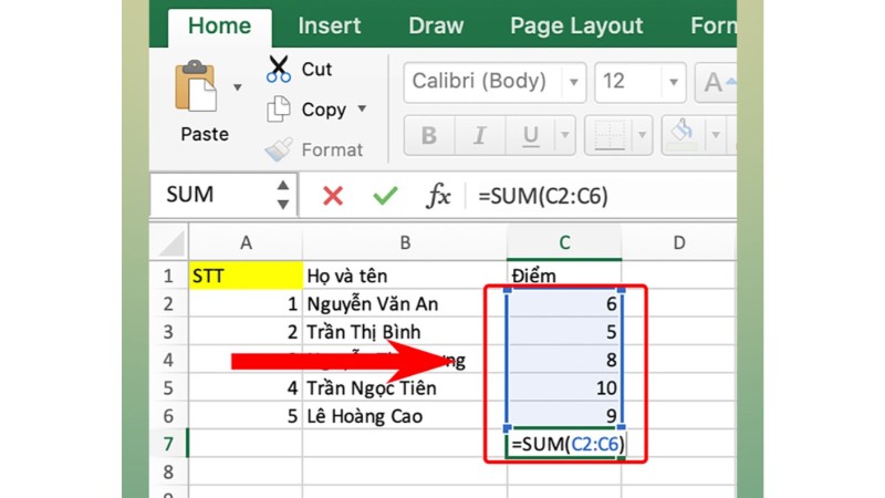 Cách Tính Tổng Trong Excel