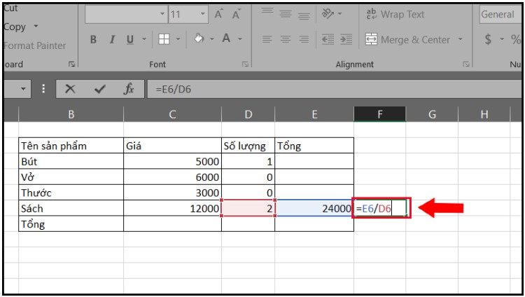 Các Hàm Phép Tính Cơ Bản Trong Excel