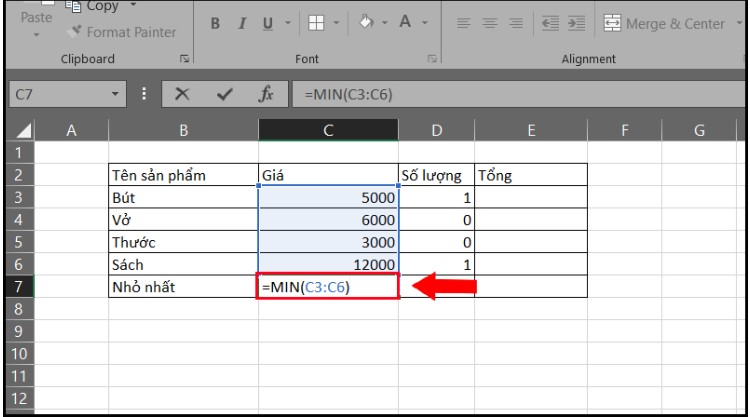 Các Hàm Phép Tính Cơ Bản Trong Excel