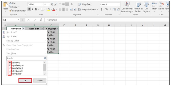 Cách Lọc Dữ Liệu Trong Excel Đơn Giản Nhất