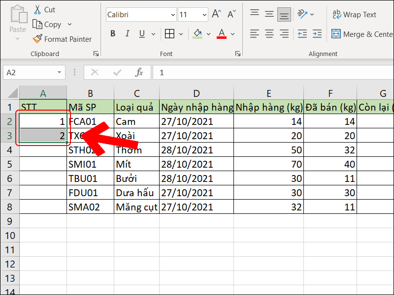 Cách đánh số thứ tự tự động trong Excel cực nhanh, đơn giản