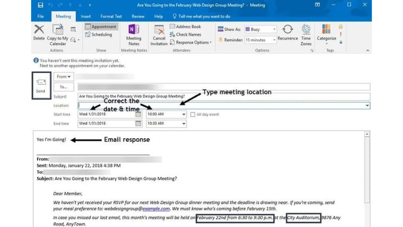 Cách Sử Dụng Tính Năng Calendar Trong Outlook