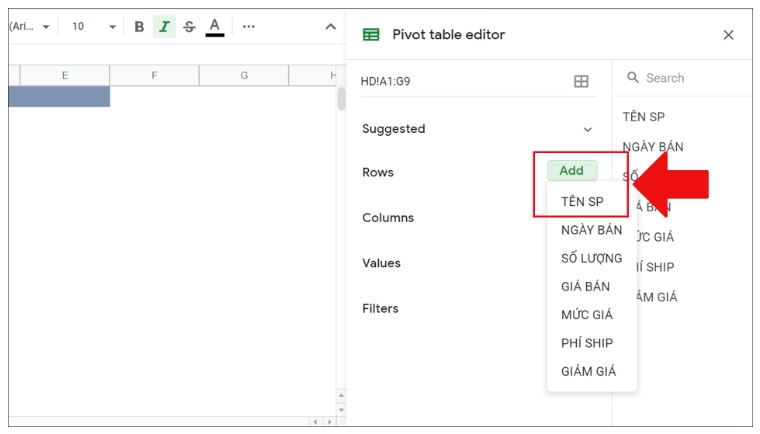 Cách Tạo Và Sử Dụng PivotTable Trong Google Sheets