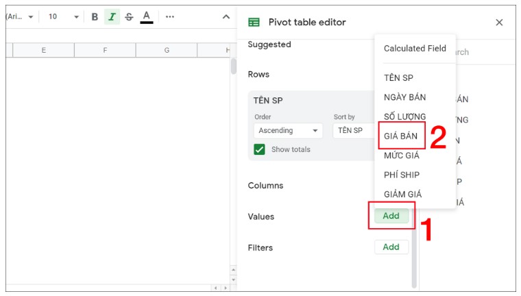 Cách Tạo Và Sử Dụng PivotTable Trong Google Sheets