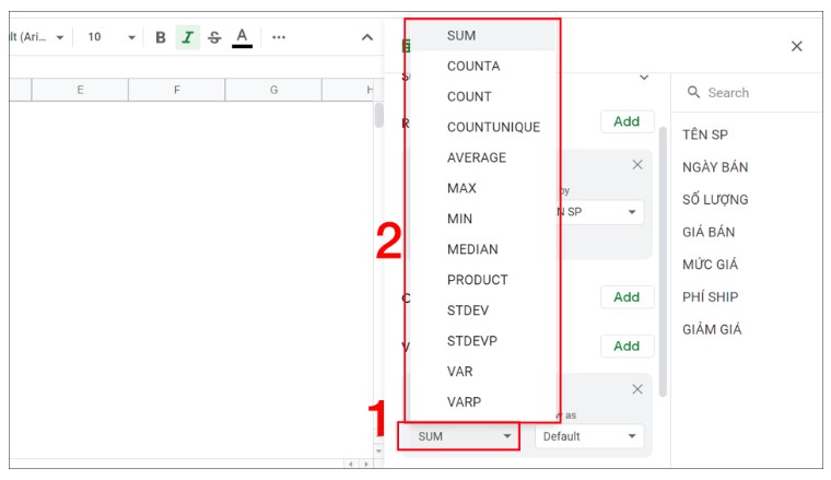 Cách Tạo Và Sử Dụng PivotTable Trong Google Sheets