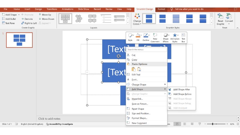 Cách sử dụng tính năng SmartArt trong PowerPoint 