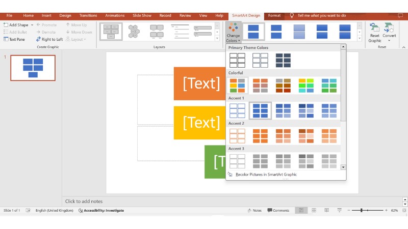 Cách sử dụng tính năng SmartArt trong PowerPoint 