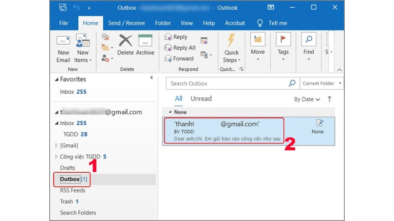 hẹn thời gian gửi email trong Outlook