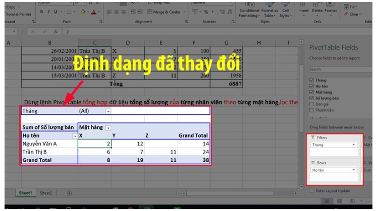 Lập Báo Cáo Bằng Pivot Table Trong Excel