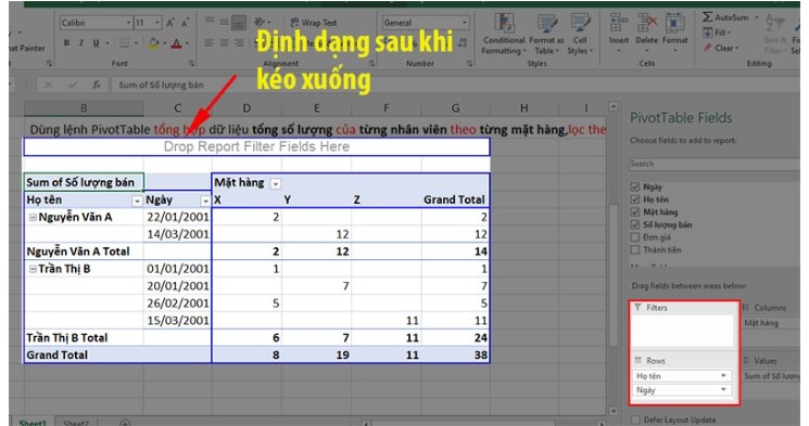 Lập Báo Cáo Bằng Pivot Table Trong Excel