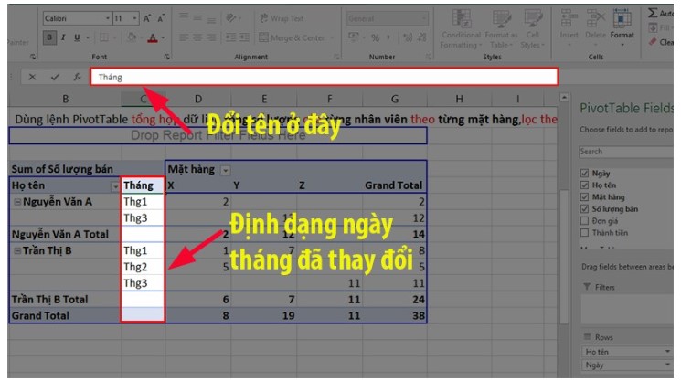 Lập Báo Cáo Bằng Pivot Table Trong Excel