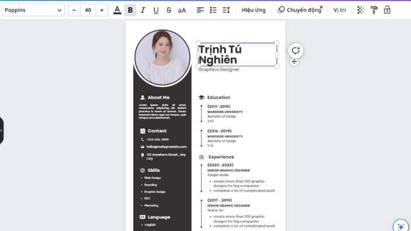 Huong Dan Cach Tao CV Don Gian Tren Canva6