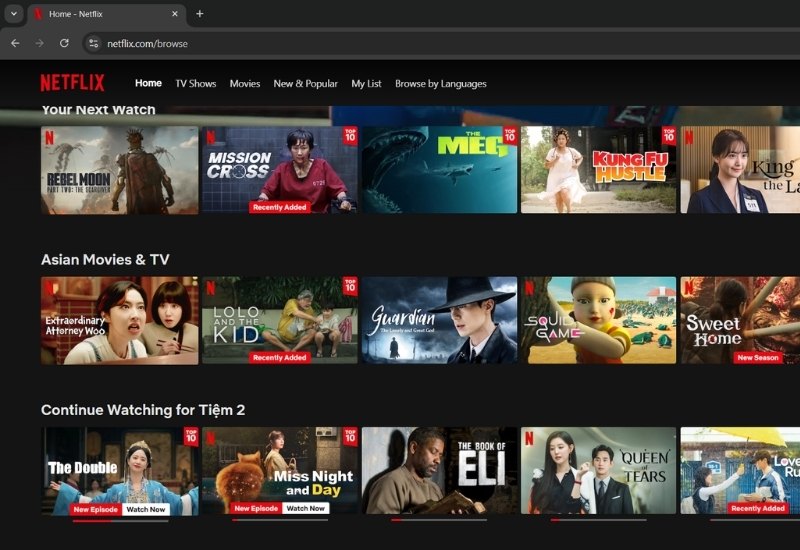 Trải nghiệm xem phim và chương trình giải trí trên Netflix