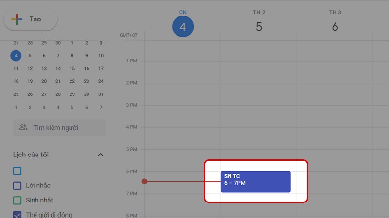 Cách tạo lịch mới trên Google Calendar