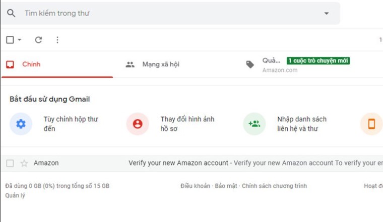 Chuyển ngôn ngữ Gmail trên máy tính