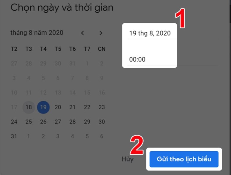 hẹn giờ gửi email tự động trên Gmail