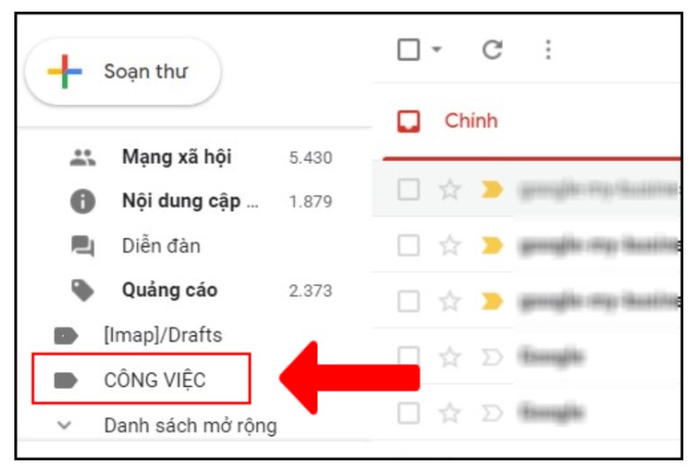 Hướng dẫn sắp xếp hộp thư Gmail bằng nhãn nhanh chóng, hiệu quả