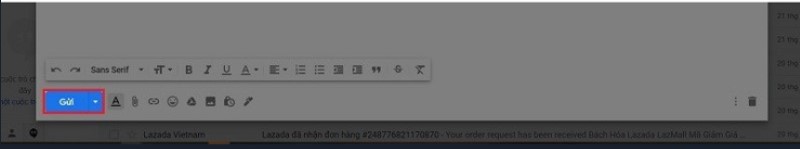 viết email trên Gmail 