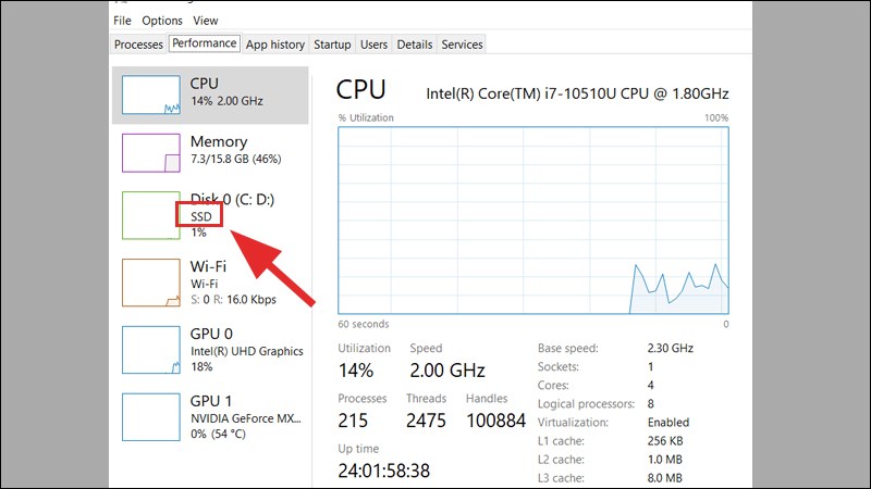 Cach De Kiem Tra O Cung Laptop La SSD Hay HDD 11