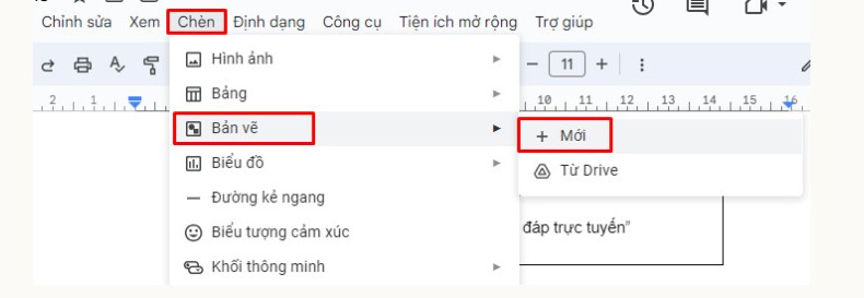 Cách Mở Công Cụ Google Drawing Trong Google Docs