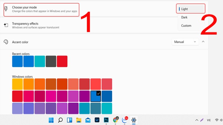 Cach bat tat che do Dark Mode tren Windows 11 10