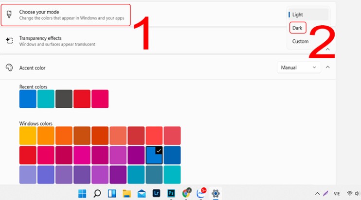Cach bat tat che do Dark Mode tren Windows 11 3