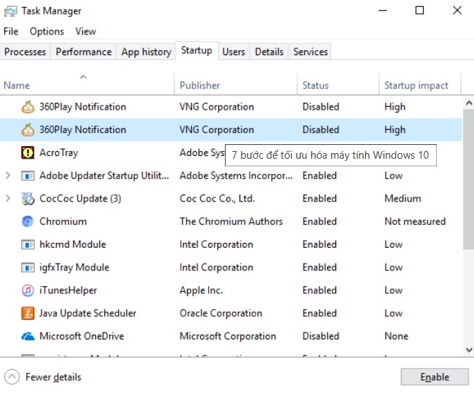 Cach toi uu hoa may tinh Windows 10 1