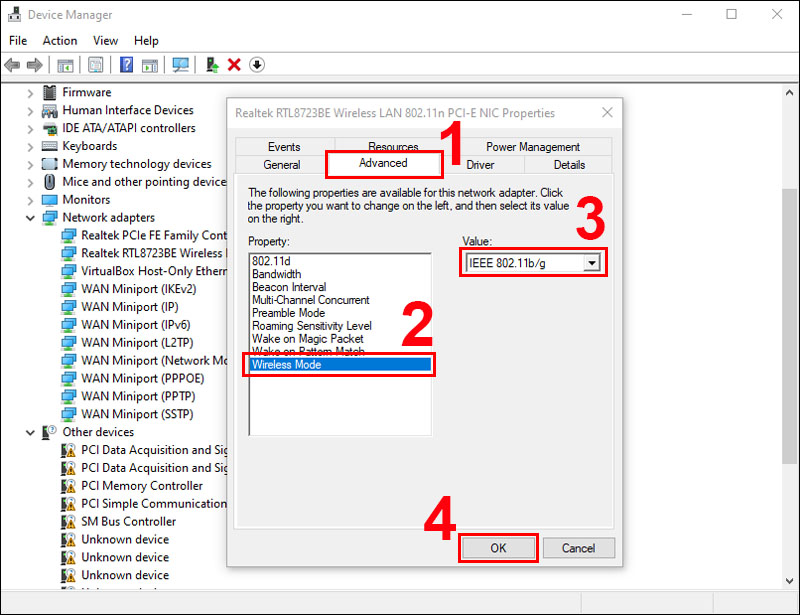 Khac phuc loi ket noi mang tren Windows 10 7