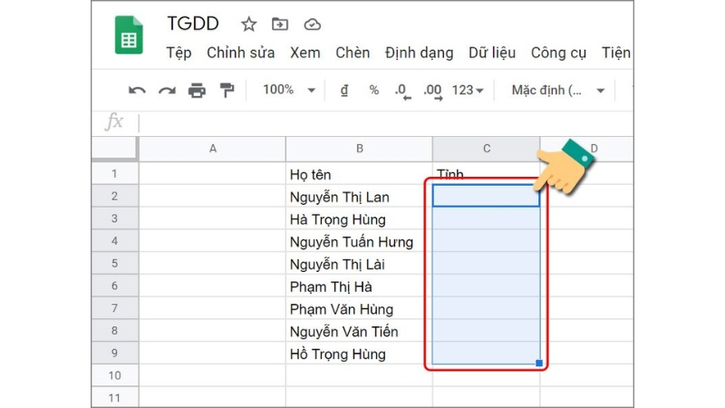 Tạo Danh Sách Thả Xuống Trong Google Sheets Từ Dữ Liệu Có Sẵn