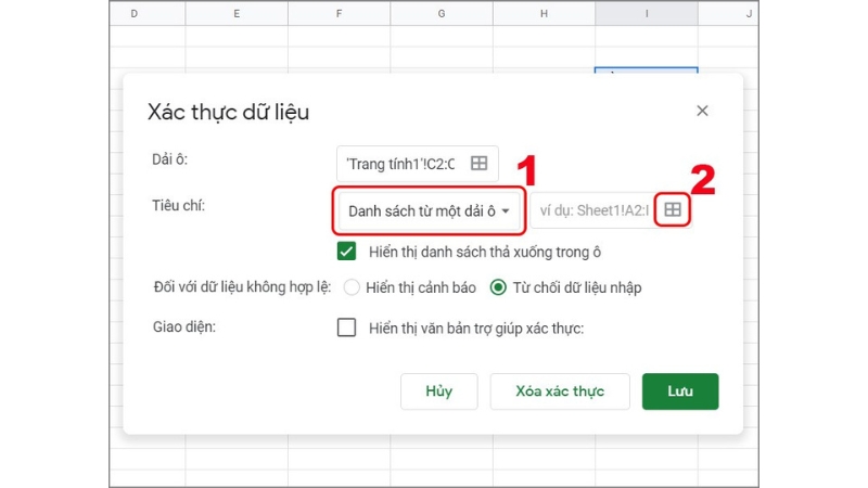 Tạo Danh Sách Thả Xuống Trong Google Sheets Từ Dữ Liệu Có Sẵn