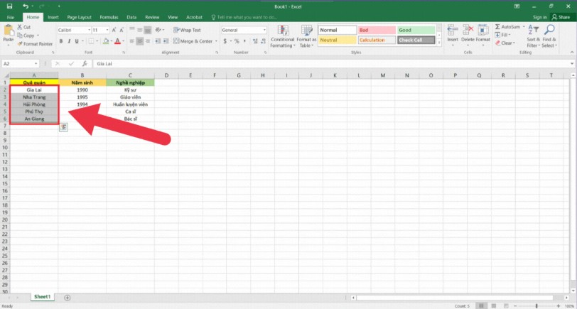 Cách Tạo Drop List Trong Excel Bằng Data Validation