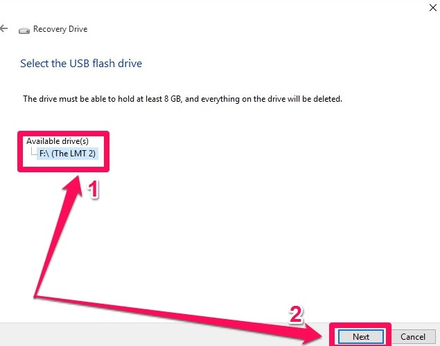 Huong dan tao USB cuu ho Windows 10 3