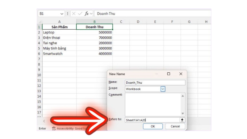 Tùy Chỉnh Dữ Liệu Của List Đã Tạo Trong Excel